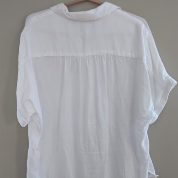Gloria Vanderbilt Womens Oversized Button Front Shirt White Size XL - Picture 2 of 6